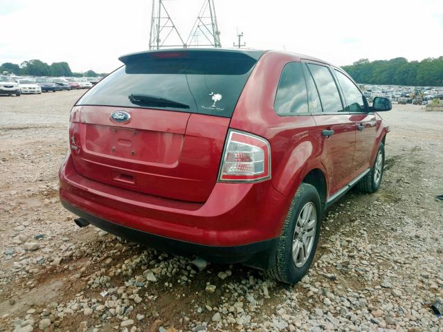 2FMDK36C98BA07615 - 2008 FORD EDGE SE RED photo 4