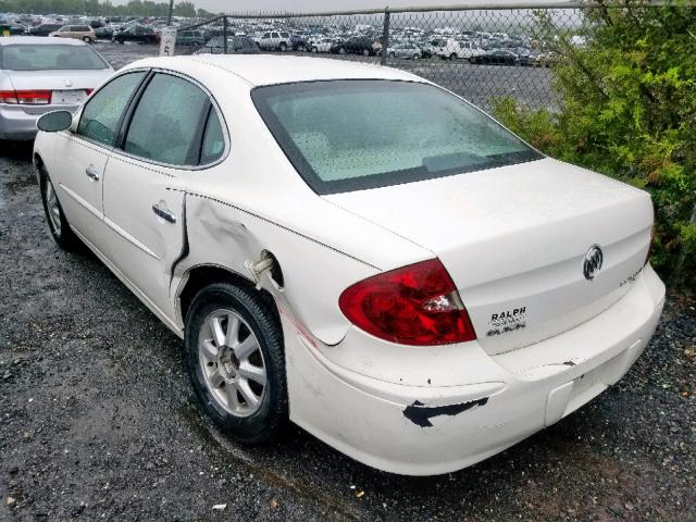 2G4WD532X51223291 - 2005 BUICK LACROSSE C WHITE photo 3