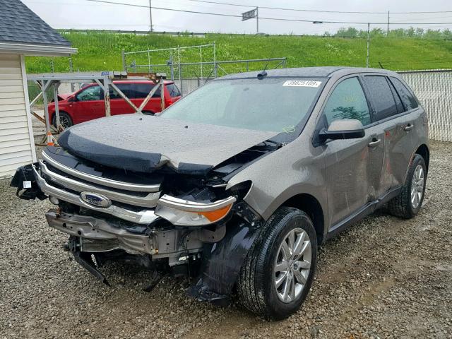 2FMDK3JC6DBC21088 - 2013 FORD EDGE SEL BROWN photo 2