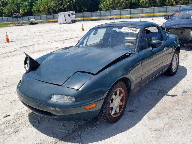 JM1NA3515M1229876 - 1991 MAZDA MX-5 MIATA GREEN photo 2