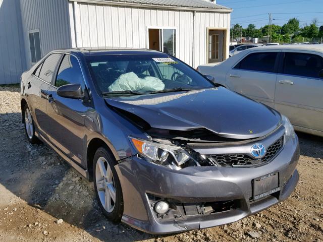 4T1BD1FK3EU126215 - 2014 TOYOTA CAMRY HYBR GRAY photo 1