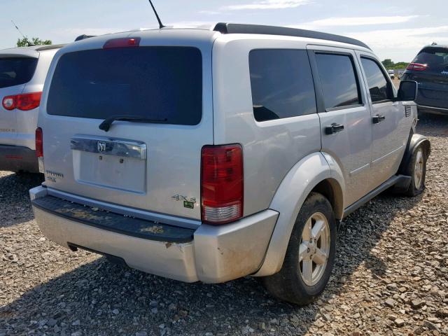 1D8GU58K38W142570 - 2008 DODGE NITRO SLT SILVER photo 4