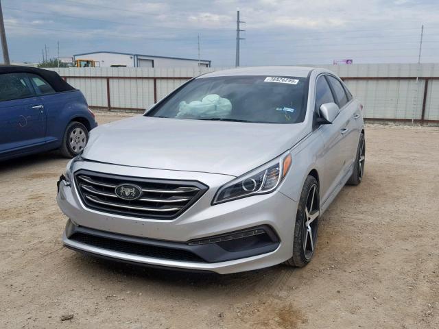 5NPE34AB5FH234523 - 2015 HYUNDAI SONATA SPO SILVER photo 2