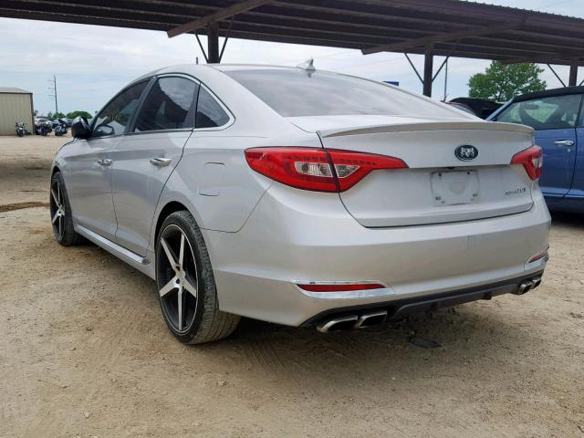 5NPE34AB5FH234523 - 2015 HYUNDAI SONATA SPO SILVER photo 3