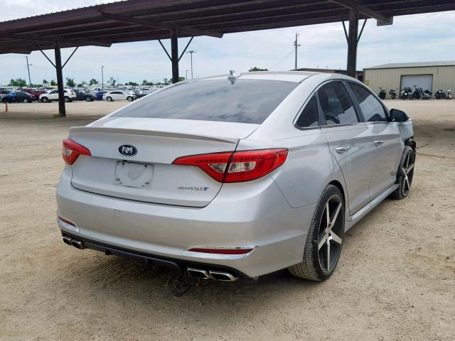 5NPE34AB5FH234523 - 2015 HYUNDAI SONATA SPO SILVER photo 4