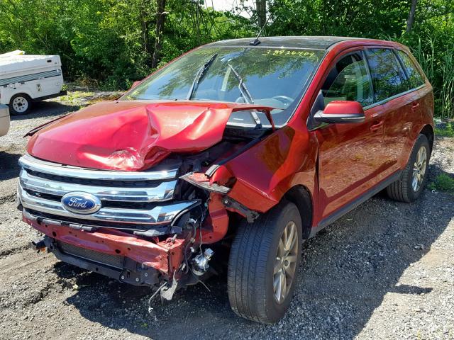 2FMDK4KC8DBA63020 - 2013 FORD EDGE LIMIT RED photo 2