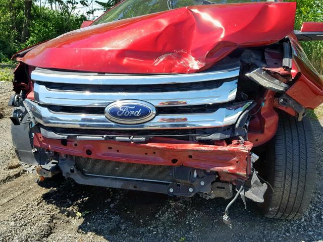 2FMDK4KC8DBA63020 - 2013 FORD EDGE LIMIT RED photo 9