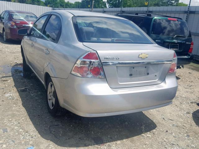 KL1TD56E39B377884 - 2009 CHEVROLET AVEO LS SILVER photo 3