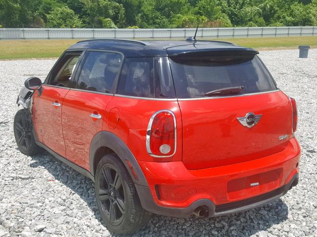 WMWZC5C51BWL53217 - 2011 MINI COOPER S C RED photo 3