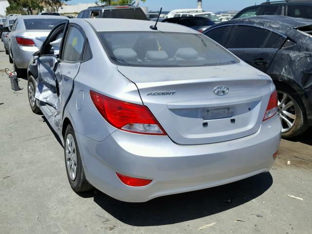 KMHCT4AE4GU119335 - 2016 HYUNDAI ACCENT SE SILVER photo 3