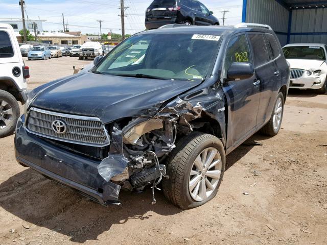 JTEEW44A382007373 - 2008 TOYOTA HIGHLANDER BLACK photo 2