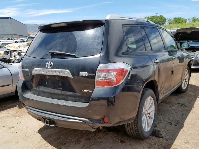 JTEEW44A382007373 - 2008 TOYOTA HIGHLANDER BLACK photo 4