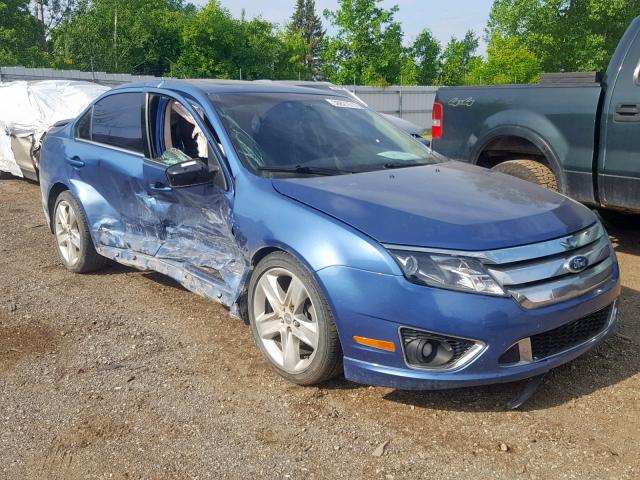 3FAHP0DC9AR298686 - 2010 FORD FUSION SPO BLUE photo 1