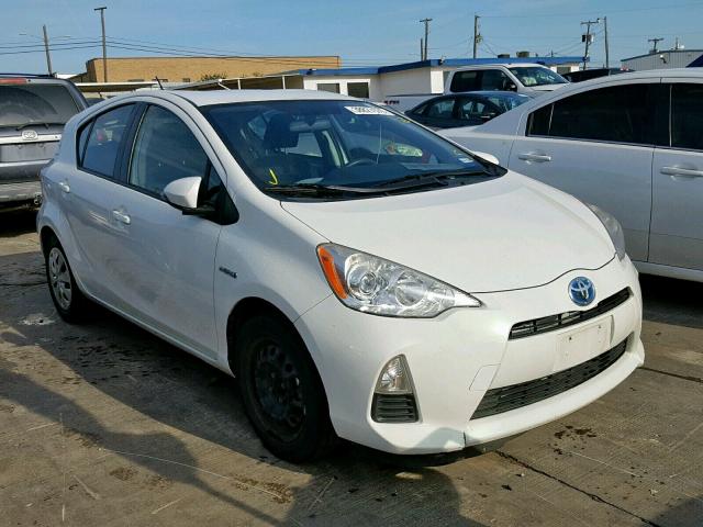 JTDKDTB37C1006382 - 2012 TOYOTA PRIUS C WHITE photo 1