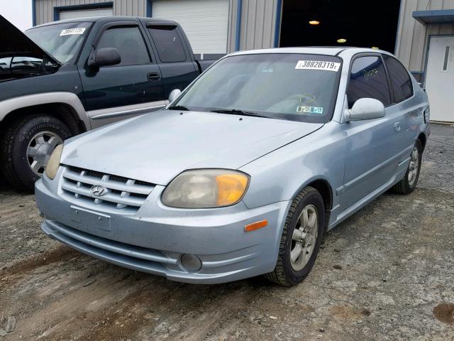 KMHCG35CX4U289556 - 2004 HYUNDAI ACCENT GL BLUE photo 2