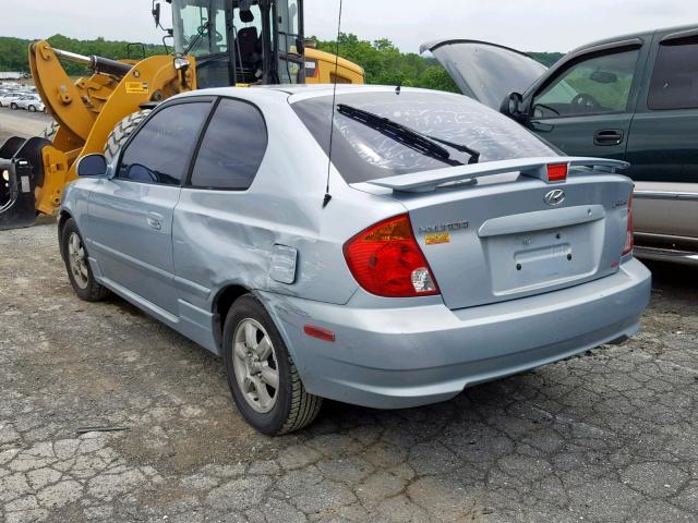 KMHCG35CX4U289556 - 2004 HYUNDAI ACCENT GL BLUE photo 3