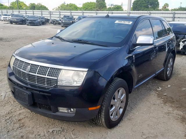 2LMDU68CX8BJ15190 - 2008 LINCOLN MKX BLUE photo 2