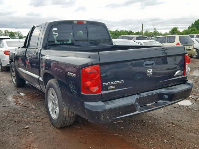 1D7CW3GP5AS140069 - 2010 DODGE DAKOTA SXT BLACK photo 3