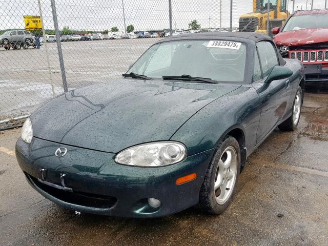 JM1NB353420223942 - 2002 MAZDA MX-5 MIATA GREEN photo 2