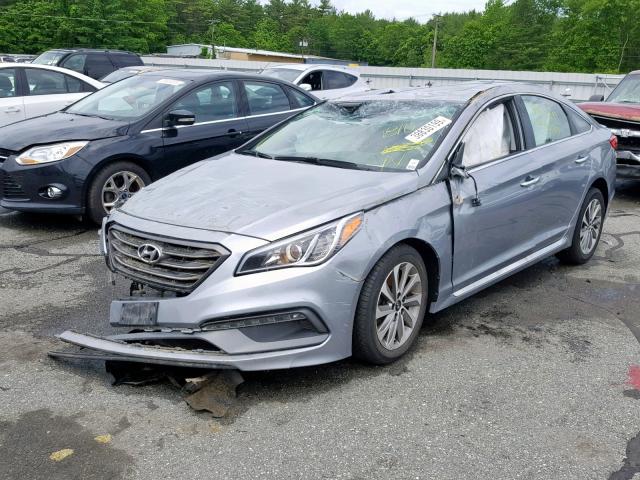 5NPE34AF8GH416950 - 2016 HYUNDAI SONATA SPO GRAY photo 2