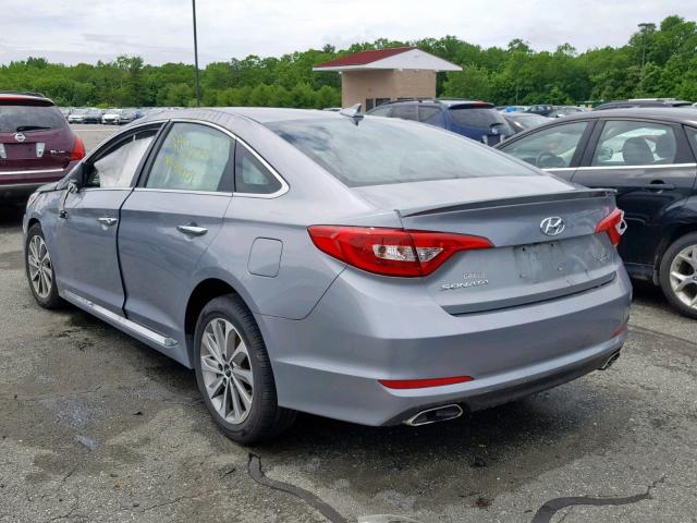 5NPE34AF8GH416950 - 2016 HYUNDAI SONATA SPO GRAY photo 3