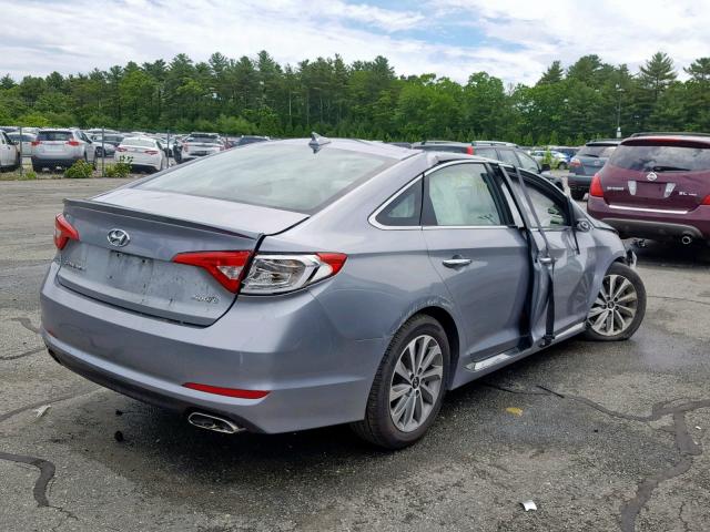 5NPE34AF8GH416950 - 2016 HYUNDAI SONATA SPO GRAY photo 4