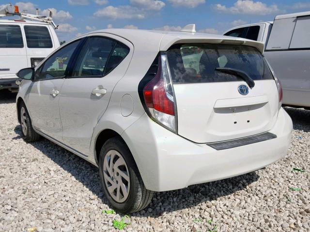 JTDKDTB39F1582382 - 2015 TOYOTA PRIUS C WHITE photo 3