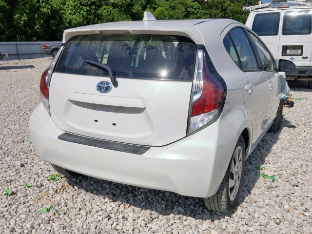 JTDKDTB39F1582382 - 2015 TOYOTA PRIUS C WHITE photo 4