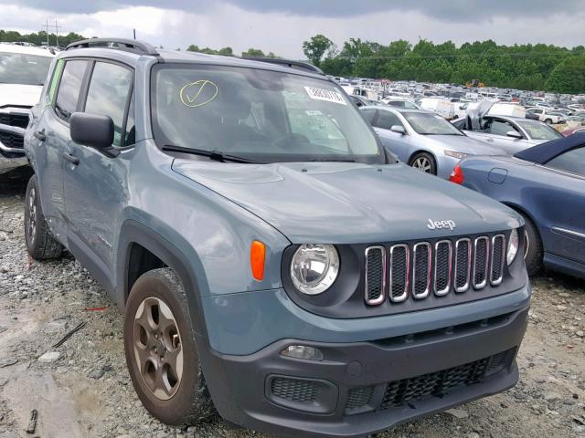 ZACCJAAB2HPE89880 - 2017 JEEP RENEGADE S GRAY photo 1