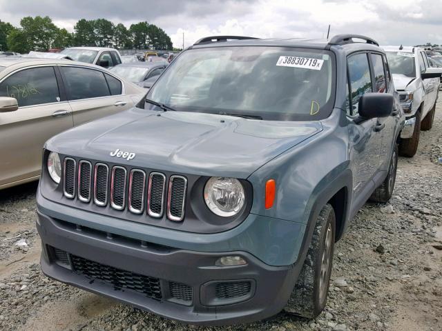 ZACCJAAB2HPE89880 - 2017 JEEP RENEGADE S GRAY photo 2