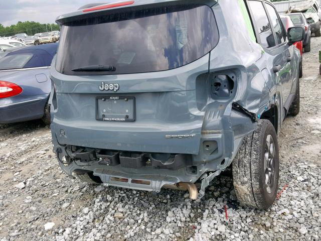 ZACCJAAB2HPE89880 - 2017 JEEP RENEGADE S GRAY photo 9