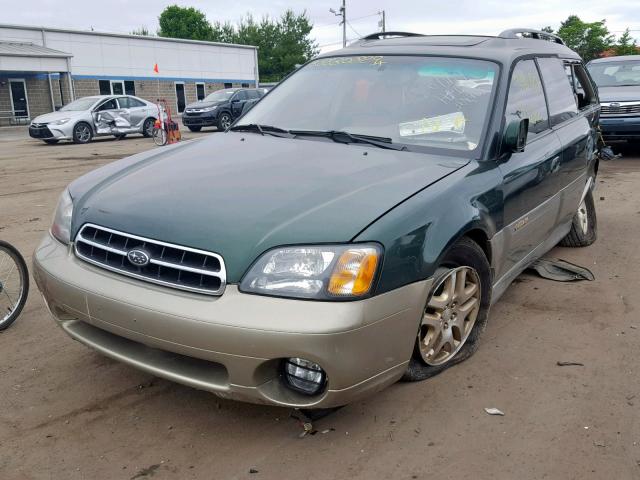 4S3BH686216669608 - 2001 SUBARU LEGACY OUT GREEN photo 2