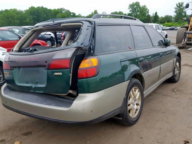 4S3BH686216669608 - 2001 SUBARU LEGACY OUT GREEN photo 4