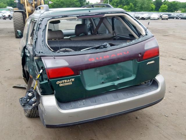 4S3BH686216669608 - 2001 SUBARU LEGACY OUT GREEN photo 9