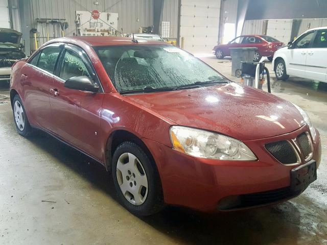 1G2ZF57B184135734 - 2008 PONTIAC G6 VALUE L RED photo 1