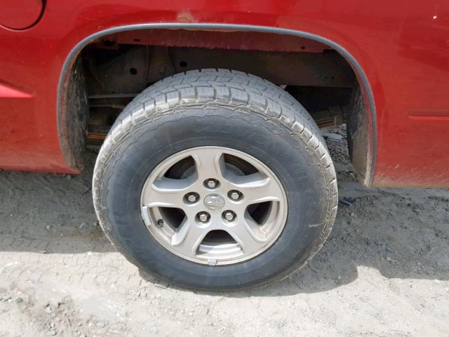 1D7HE28K17S261132 - 2007 DODGE DAKOTA QUA RED photo 9