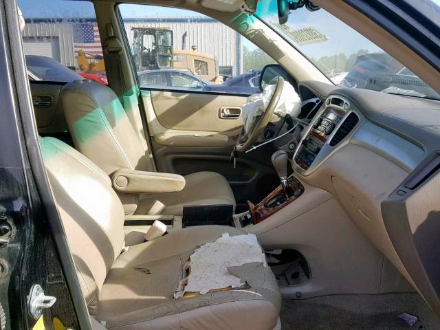 JTEEP21A150110935 - 2005 TOYOTA HIGHLANDER BLACK photo 5