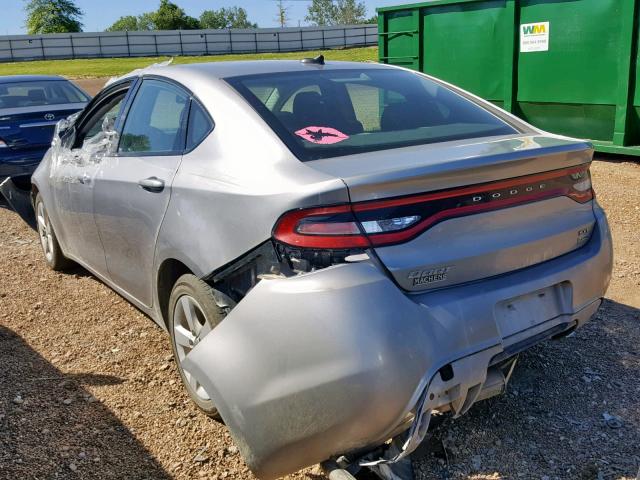 1C3CDFBA3GD652600 - 2016 DODGE DART SXT SILVER photo 3