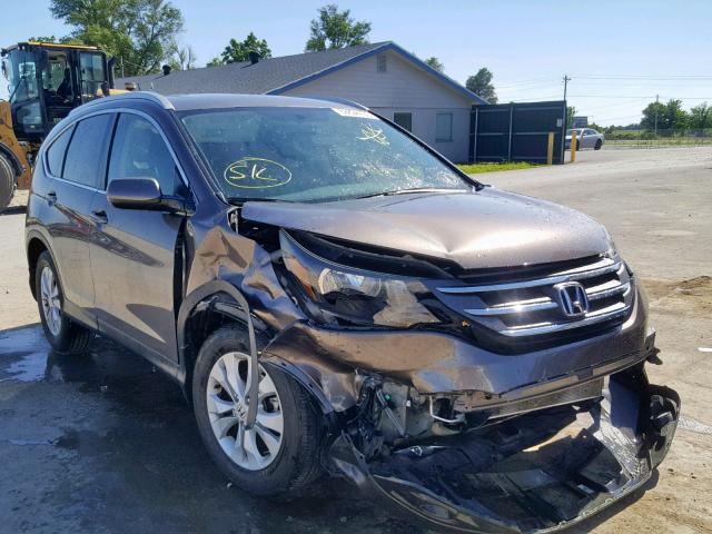 2HKRM4H74EH637441 - 2014 HONDA CR-V EXL BROWN photo 1