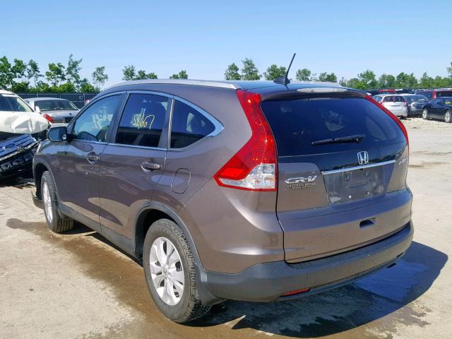 2HKRM4H74EH637441 - 2014 HONDA CR-V EXL BROWN photo 3