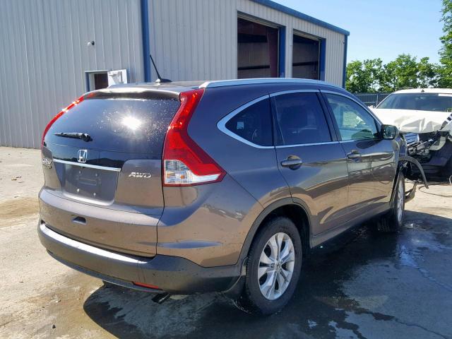 2HKRM4H74EH637441 - 2014 HONDA CR-V EXL BROWN photo 4