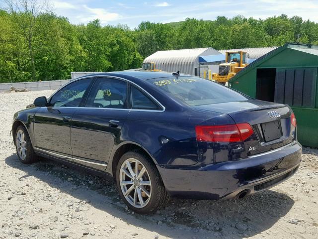 WAUKGAFB6BN015723 - 2011 AUDI A6 PRESTIG BLUE photo 3