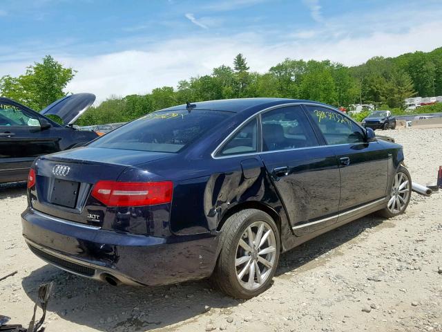 WAUKGAFB6BN015723 - 2011 AUDI A6 PRESTIG BLUE photo 4