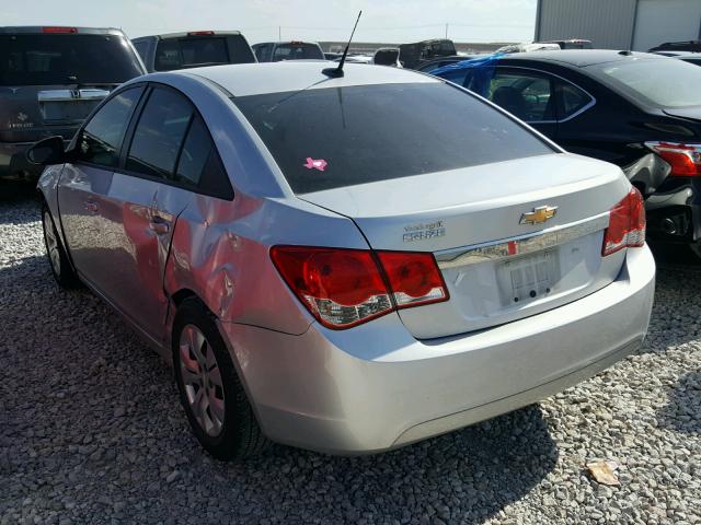 1G1PA5SH7E7376956 - 2014 CHEVROLET CRUZE LS SILVER photo 3