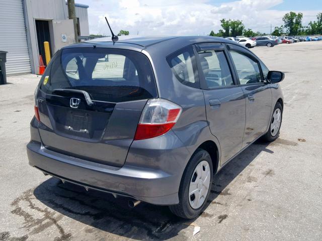 JHMGE8H34DC065529 - 2013 HONDA FIT GRAY photo 4