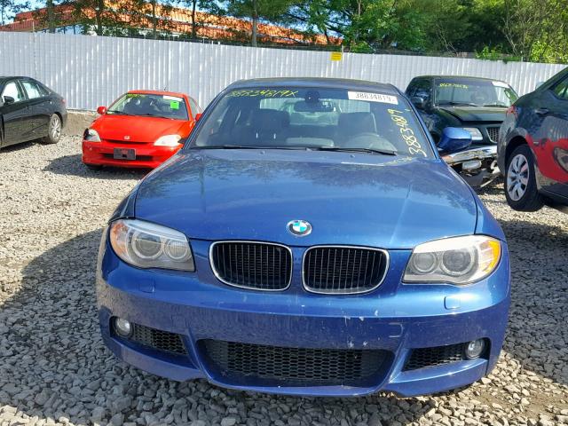 WBAUP9C54DVS95912 - 2013 BMW 128 I BLUE photo 9