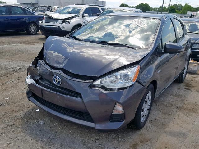 JTDKDTB31D1554900 - 2013 TOYOTA PRIUS C GRAY photo 2