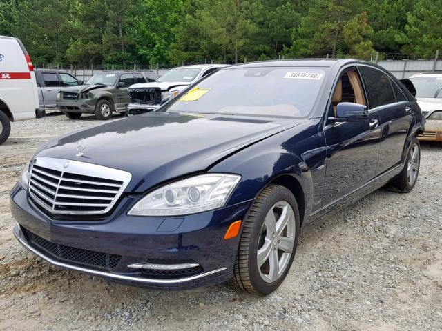 WDDNG7DB7CA435334 - 2012 MERCEDES-BENZ S 550 BLUE photo 2