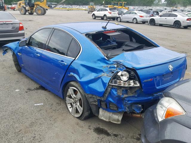 6G2EC57Y89L221547 - 2009 PONTIAC G8 GT BLUE photo 3