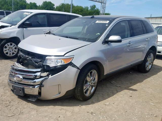 2FMDK3KC2DBC61442 - 2013 FORD EDGE LIMIT SILVER photo 2